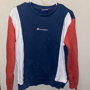 Men’s red white and blue Champion hoodie